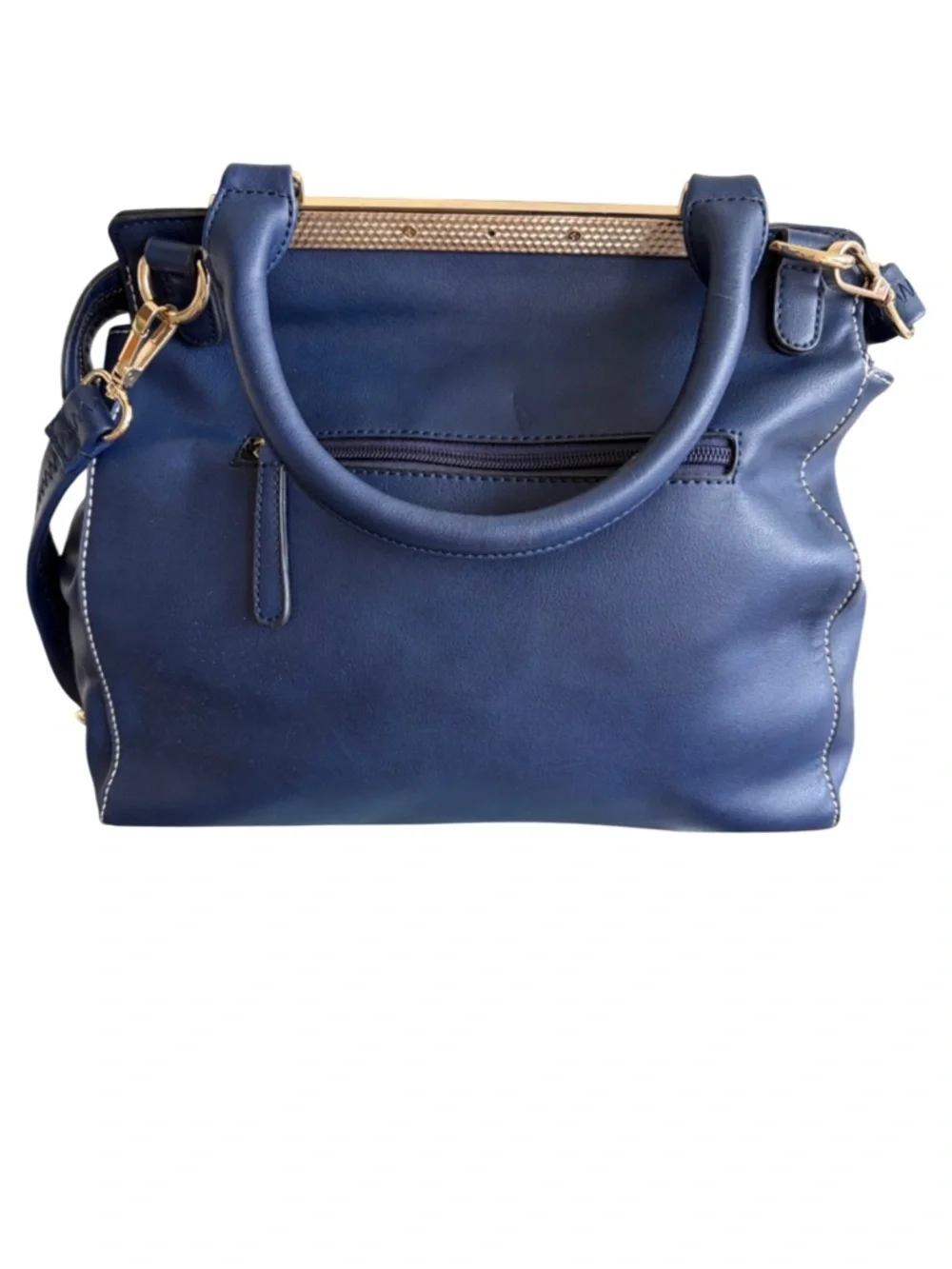 CATHERINE MALANDRINO Structured Handbag Satchel Bag Colorblock Crossbody Purse - Picture 3 of 16